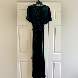 Alex Marie Green Velvet Jumpsuit. Size 8. New with Tags